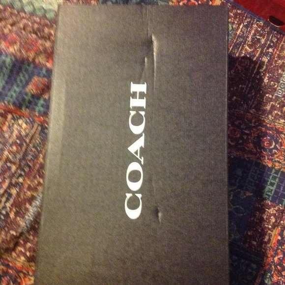 Coach Men's Signature Coin Flax(Light Yellow) Suede Drivers - 11D - New in Box - Picture 12 of 12